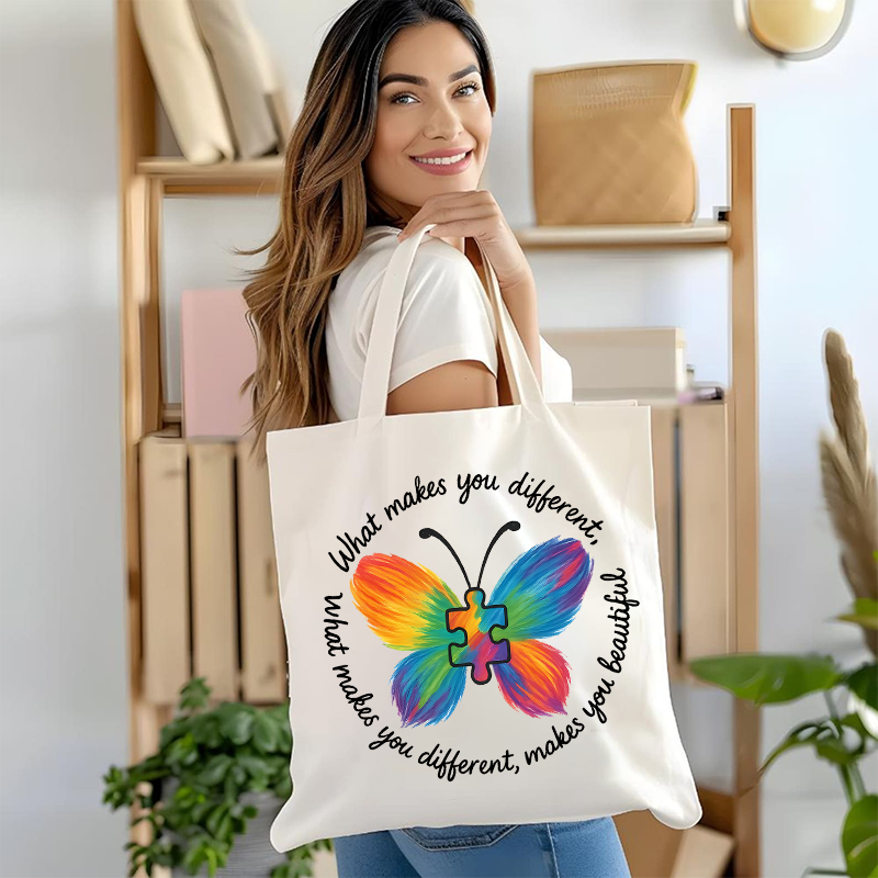 What Makes You Different Is What Makes You Beautiful Canvas Tote Bag