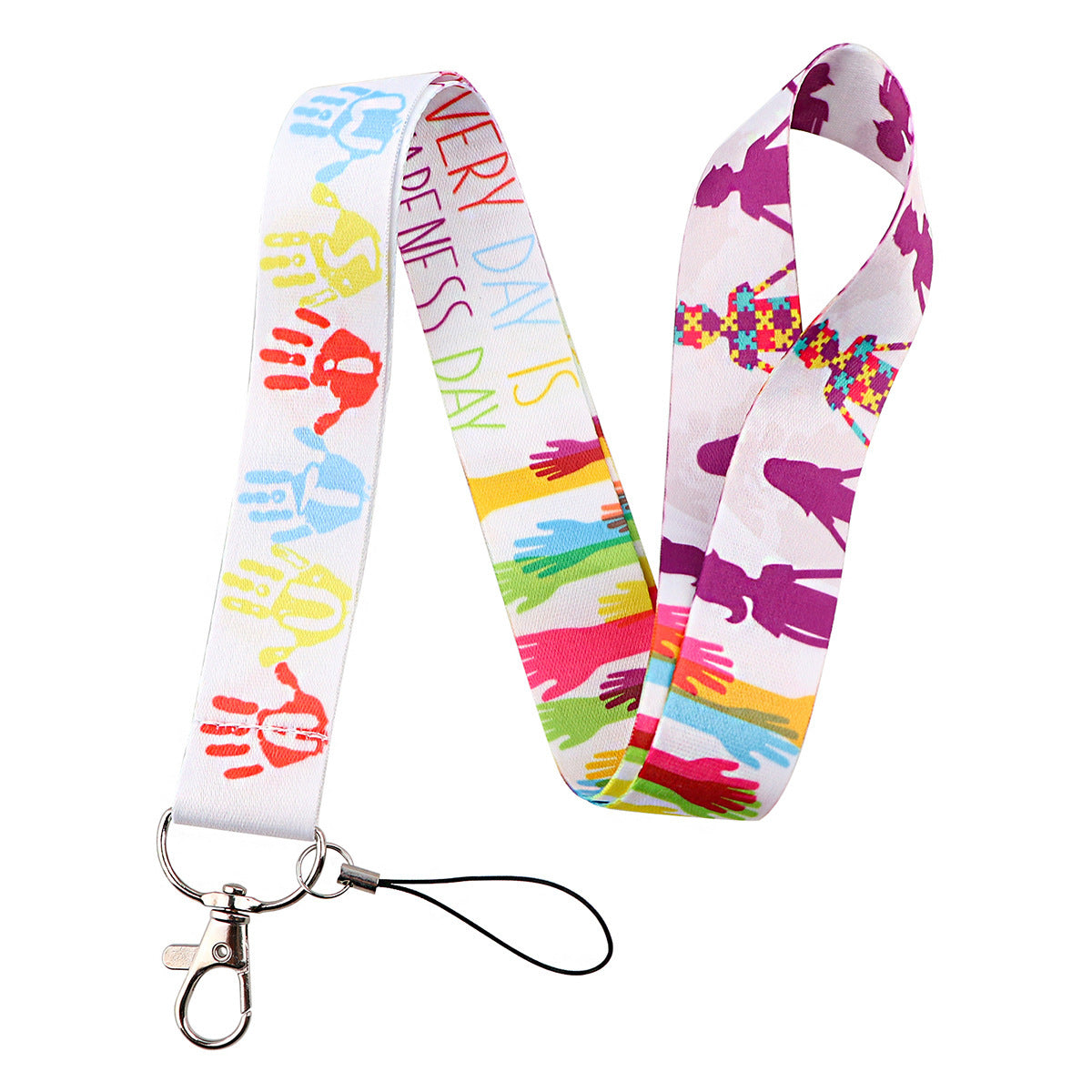 Autism Awareness Puzzle Piece Phone Lanyard/Keychain Accessory
