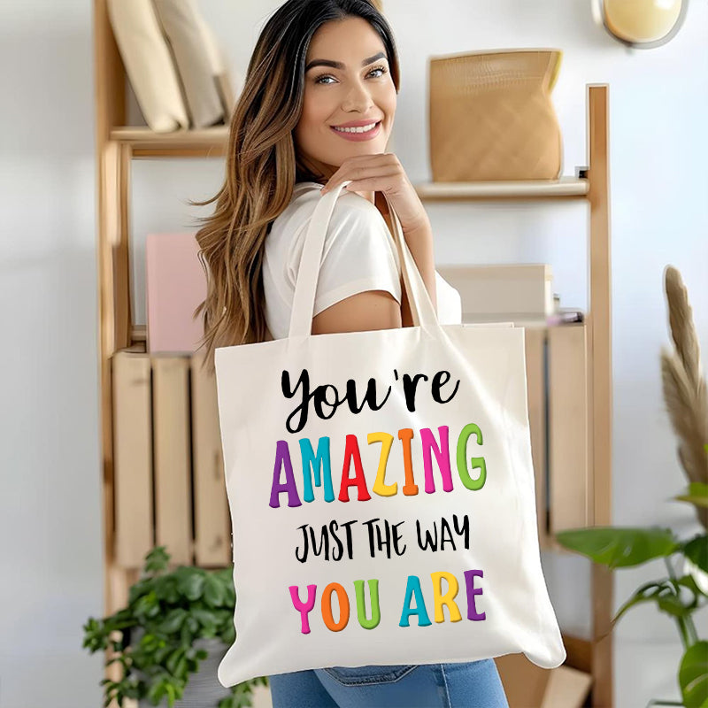 Just The Way You Are Canvas Tote Bag