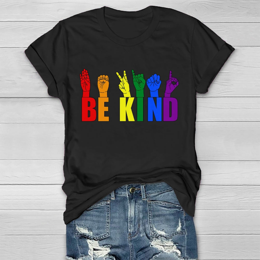 Be Kind Colorful Gestures T-shirt