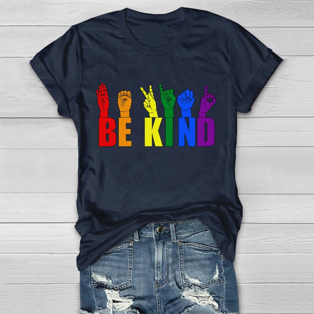 Be Kind Colorful Gestures T-shirt
