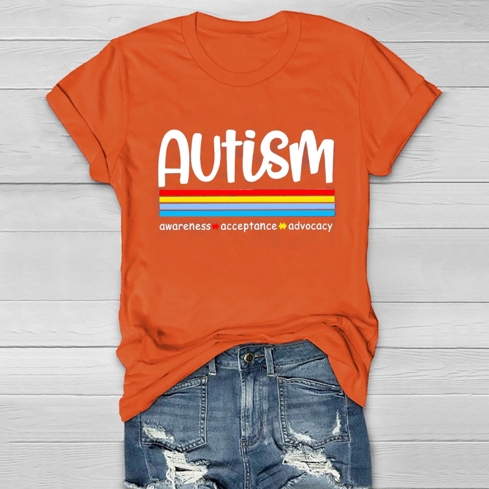 Autism Awareness Awareness Acceptances Advocacy T-Shirt