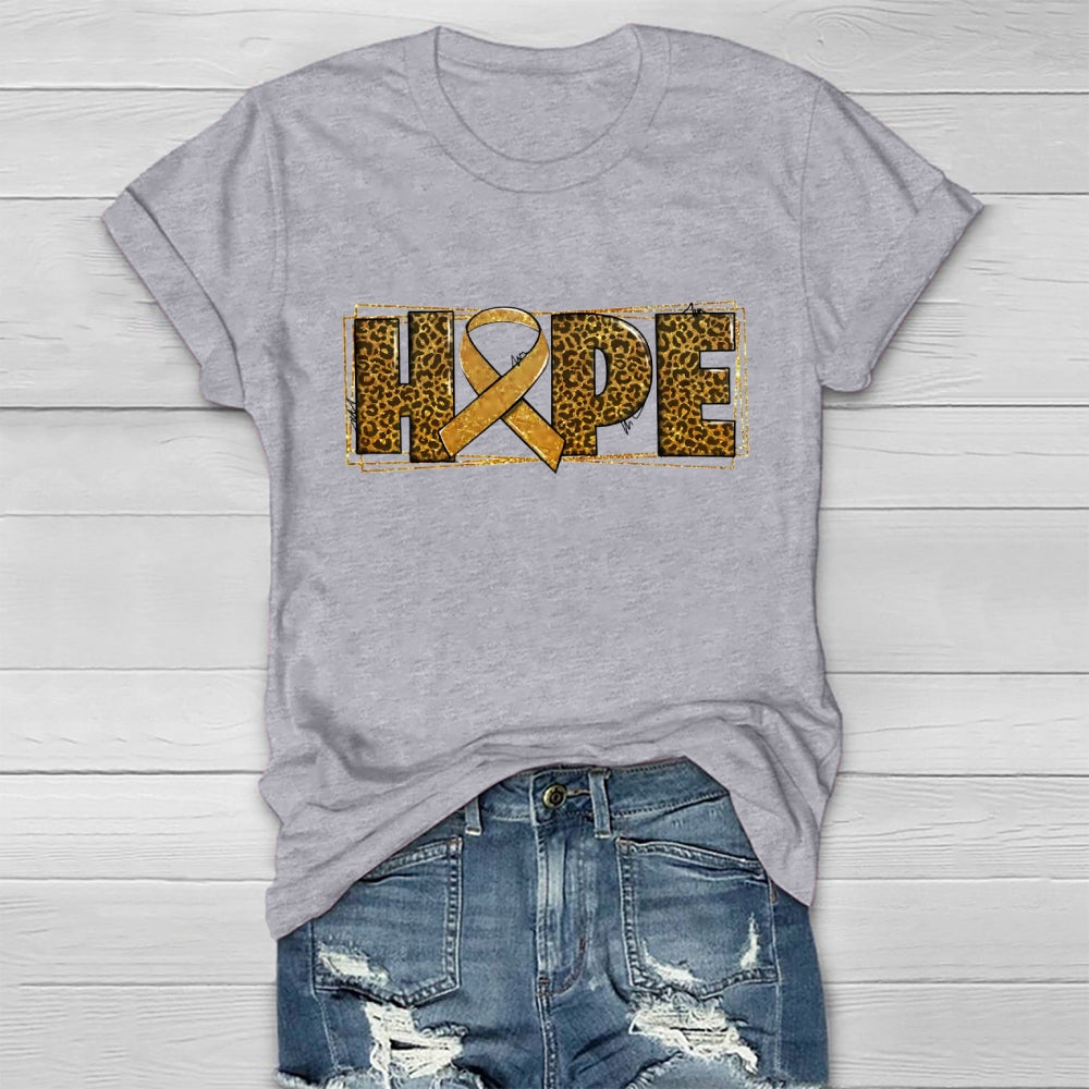 Hope Leopard Print Letters Healthwear T-shirt