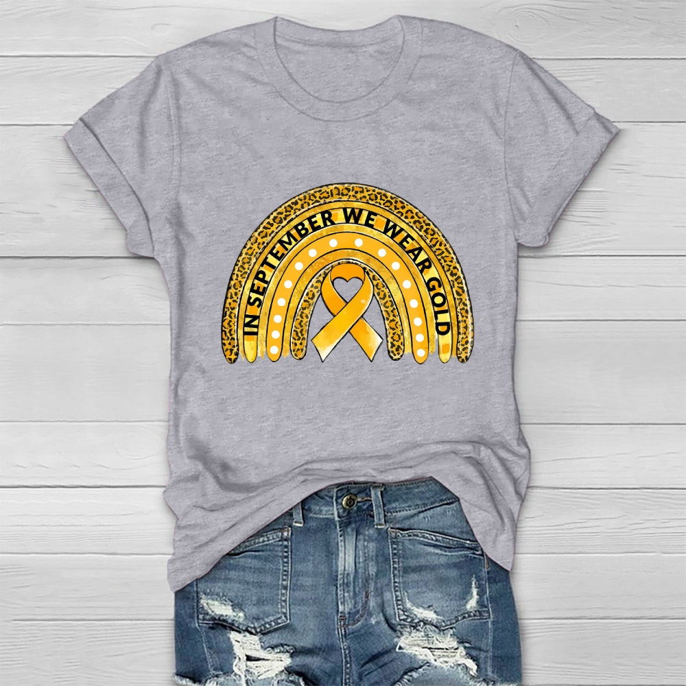 In September We Wear Gold Childhood Cancer Awareness Healthwear T-shirt