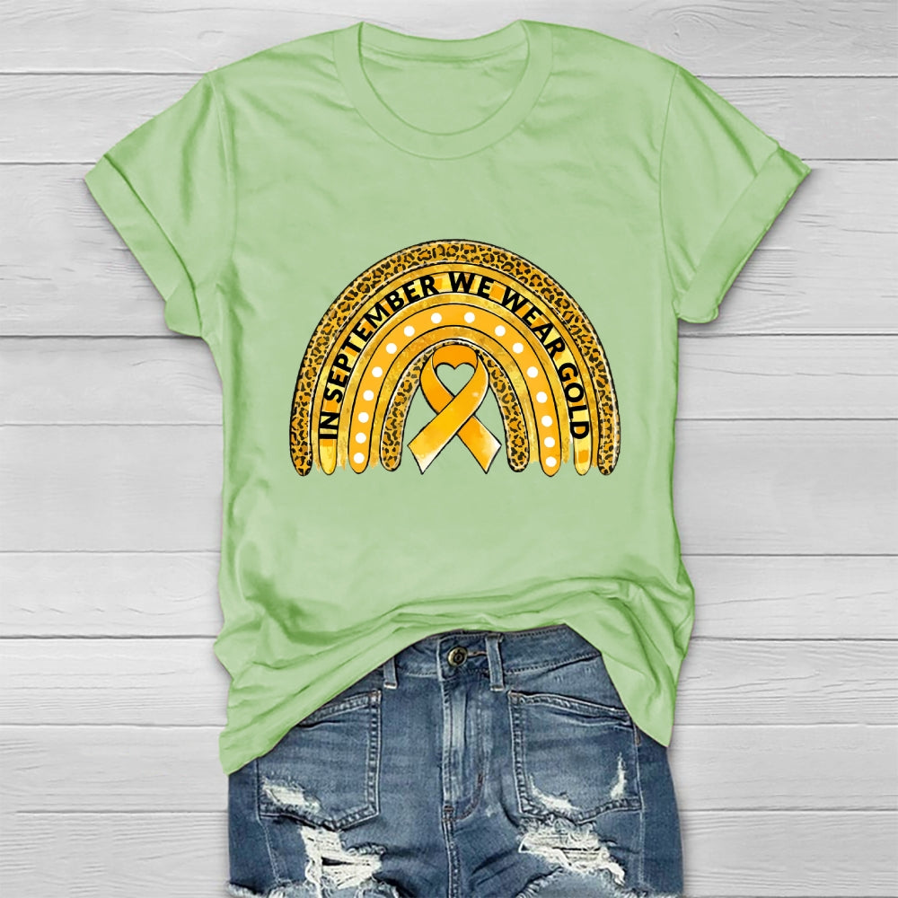 In September We Wear Gold Childhood Cancer Awareness Healthwear T-shirt