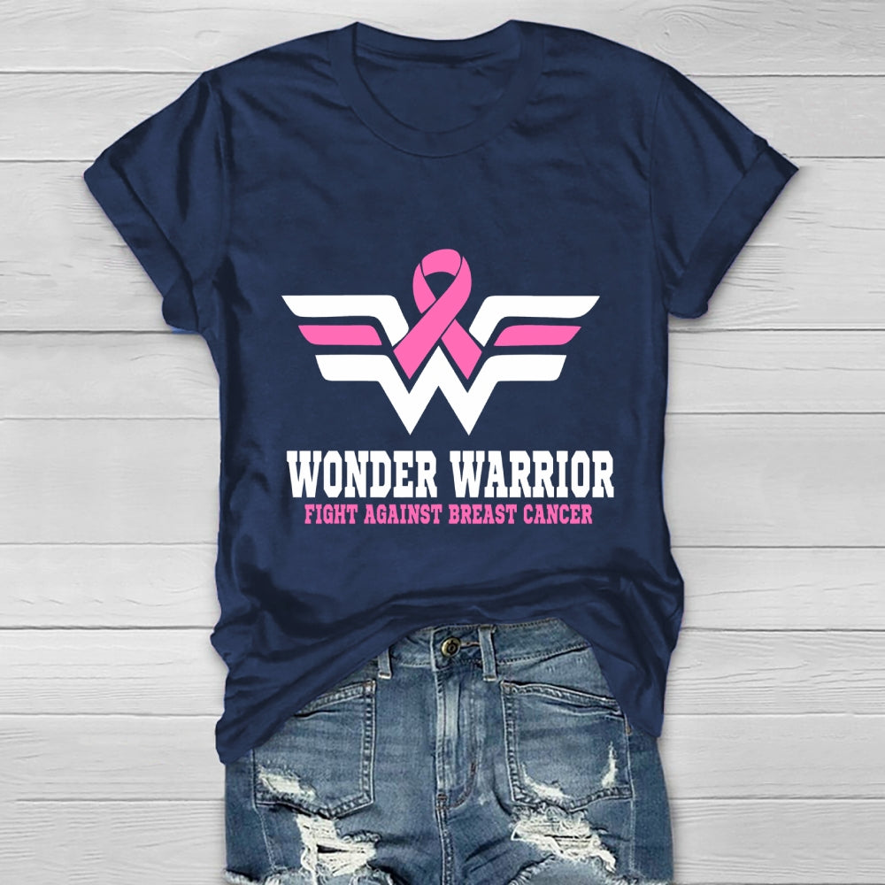 Wonder Warrior Fight Against Breast Cancer Healthwear T-shirt