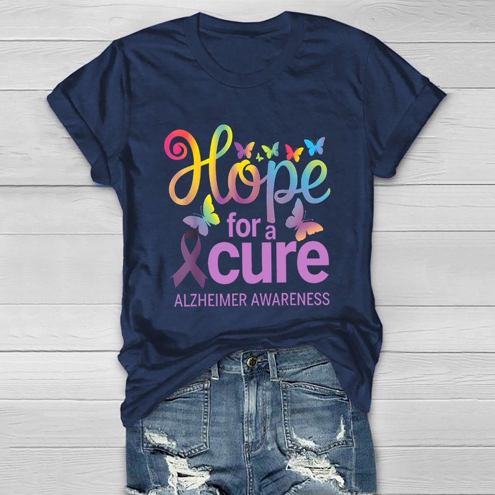 Hope For A Cure Alzheimer Awareness Healthwear T-shirt