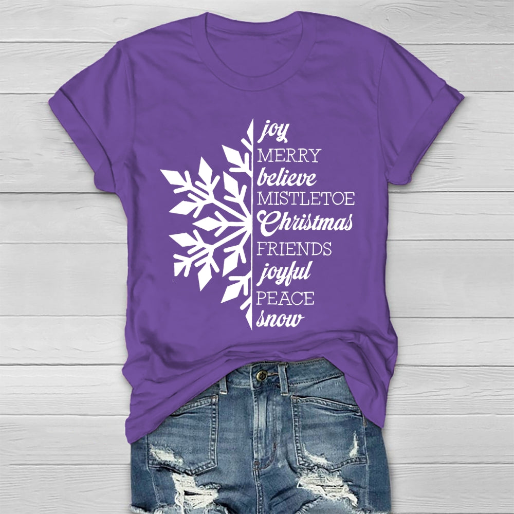 Joy Merry Believe Christmas Healthwear T-Shirt