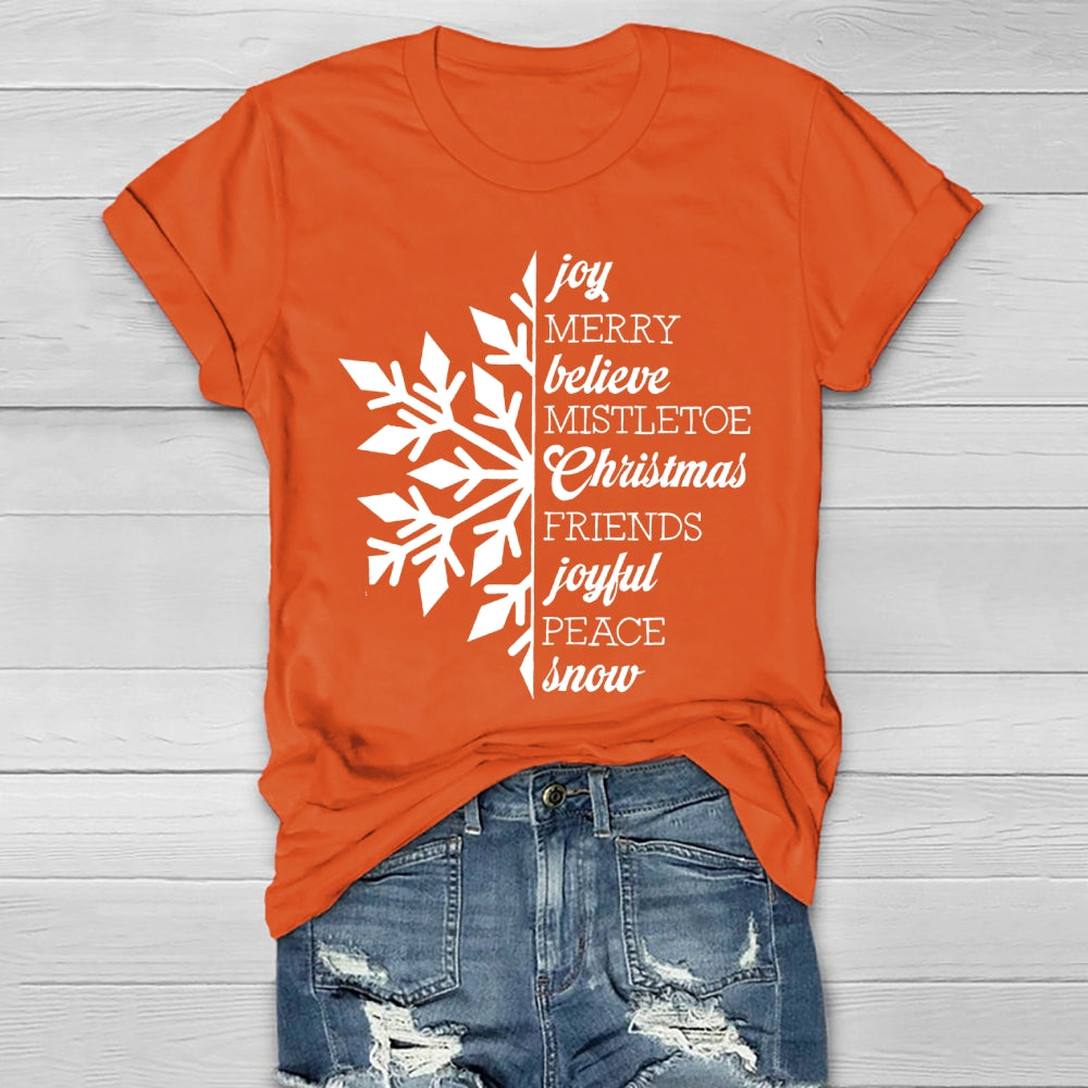 Joy Merry Believe Christmas Healthwear T-Shirt