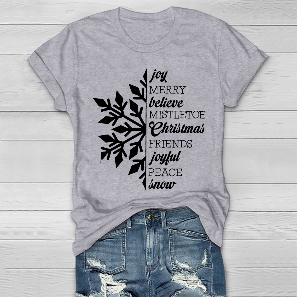 Joy Merry Believe Christmas Healthwear T-Shirt