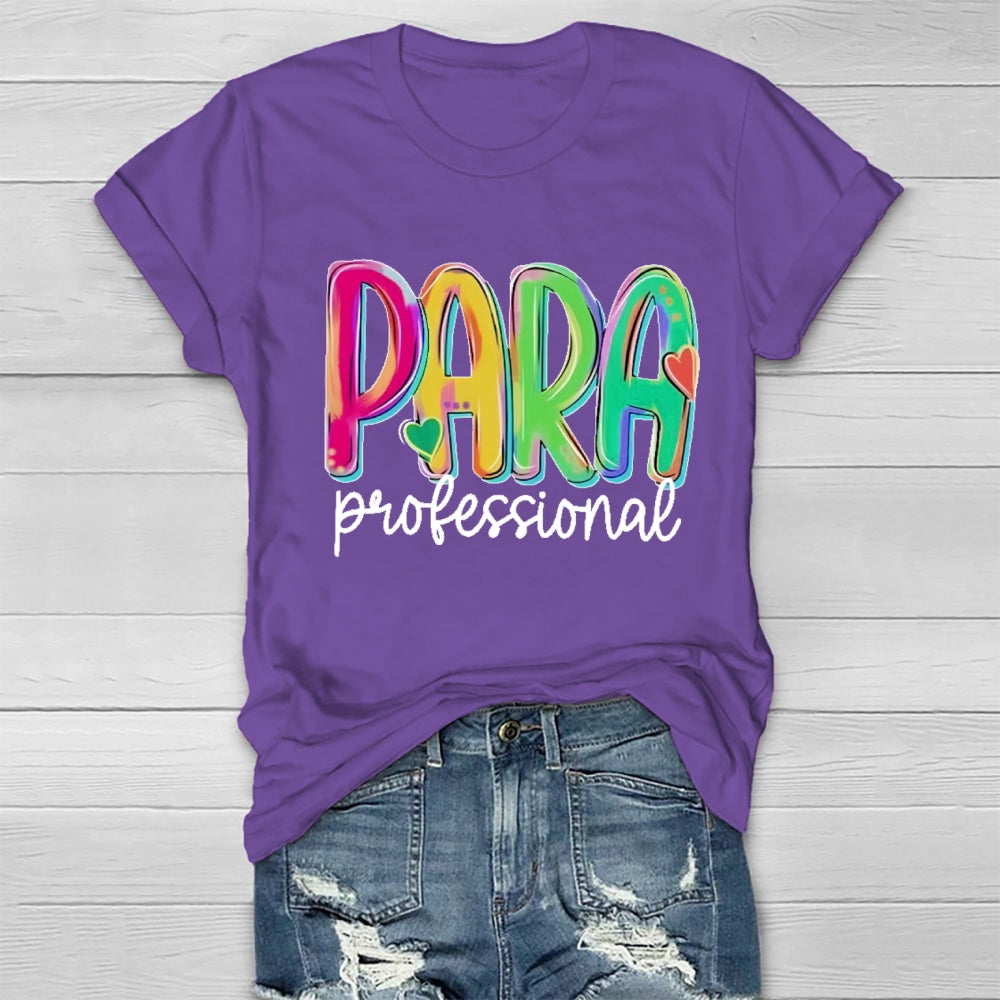 Para Profession Colorful Letter Healthwear T-Shirt
