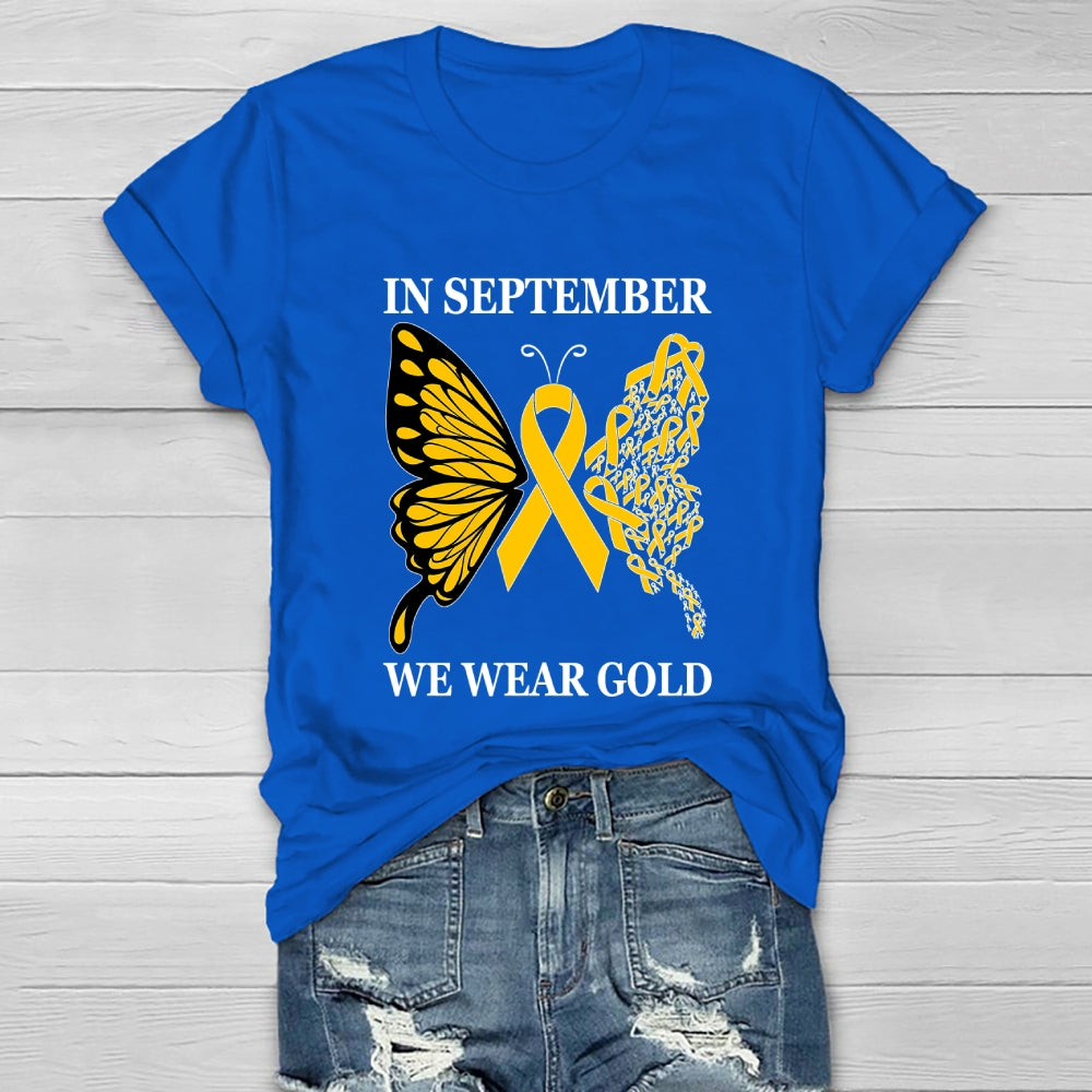 In September We Wear Gold Healthwear T-shirt