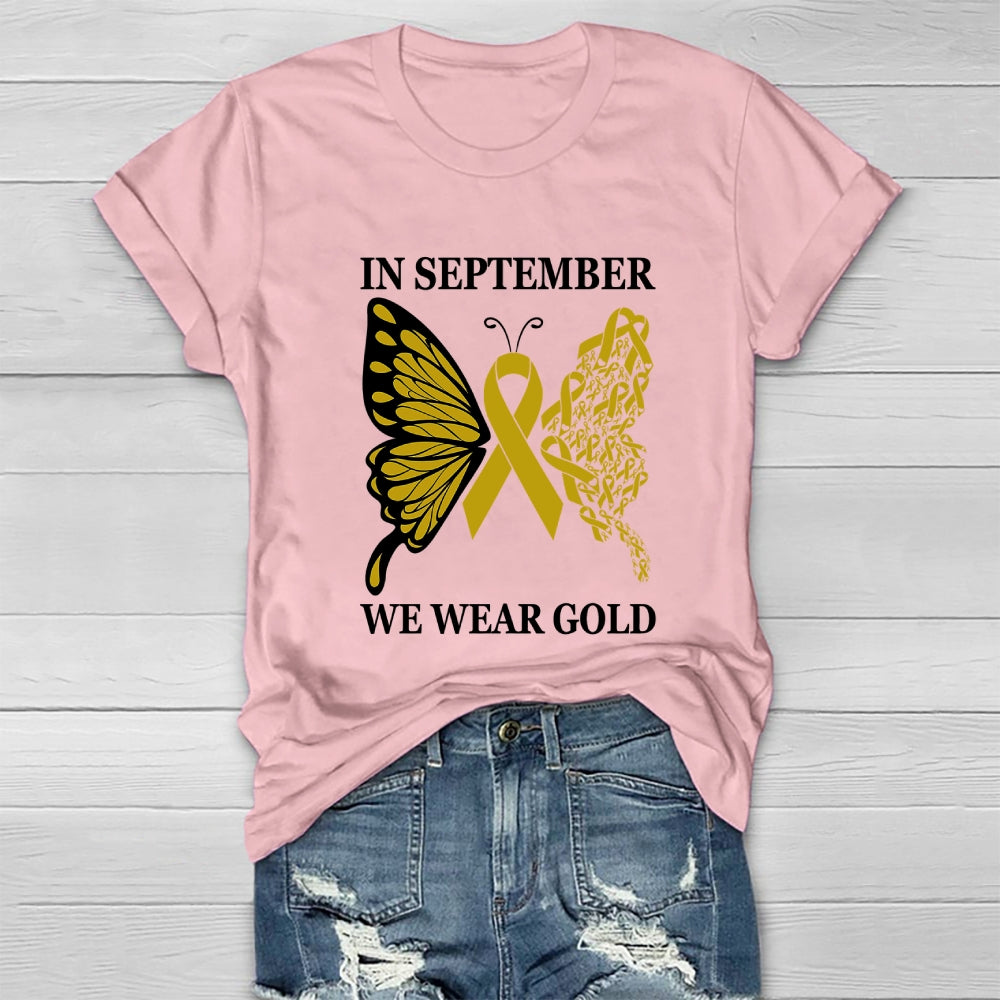 In September We Wear Gold Healthwear T-shirt
