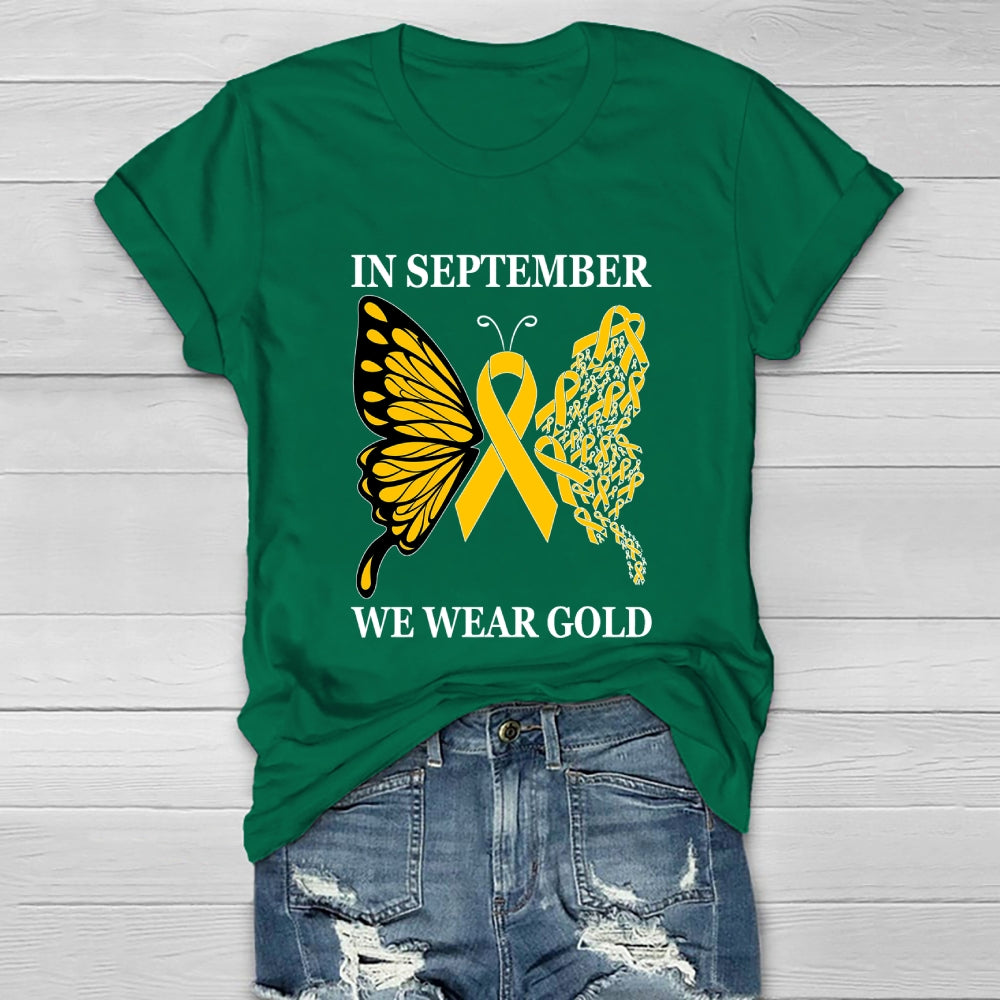 In September We Wear Gold Healthwear T-shirt