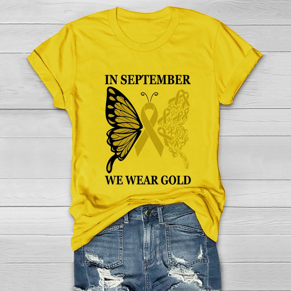In September We Wear Gold Healthwear T-shirt