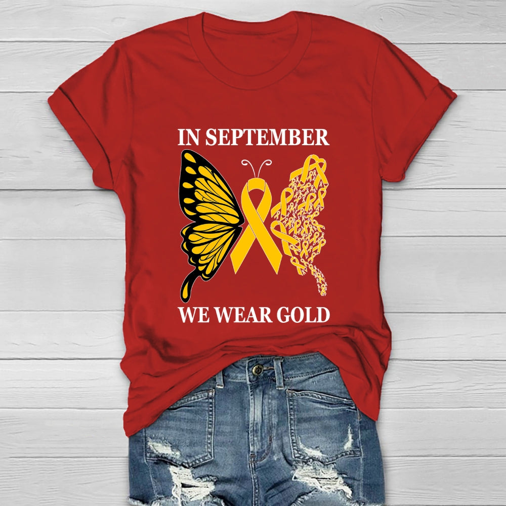 In September We Wear Gold Healthwear T-shirt