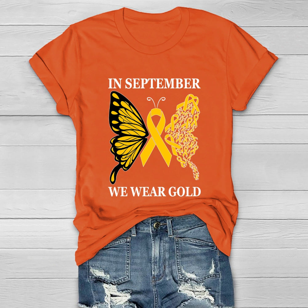 In September We Wear Gold Healthwear T-shirt