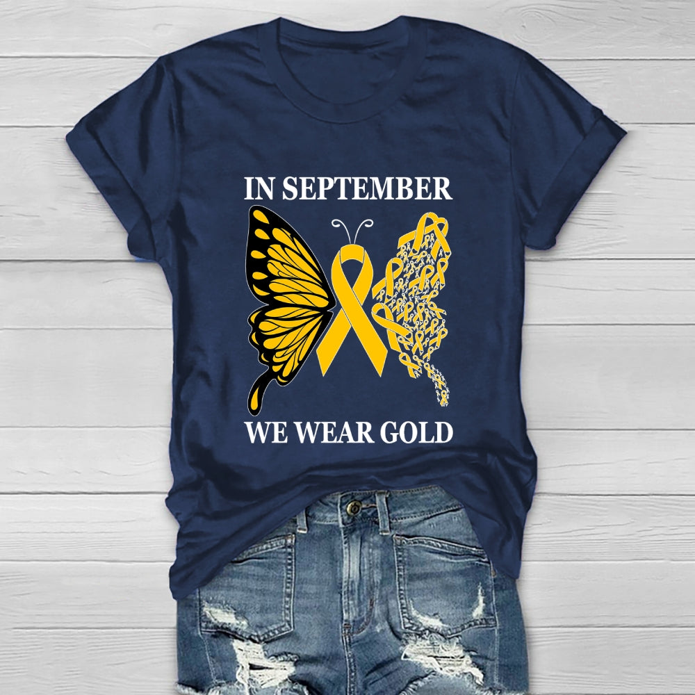 In September We Wear Gold Healthwear T-shirt
