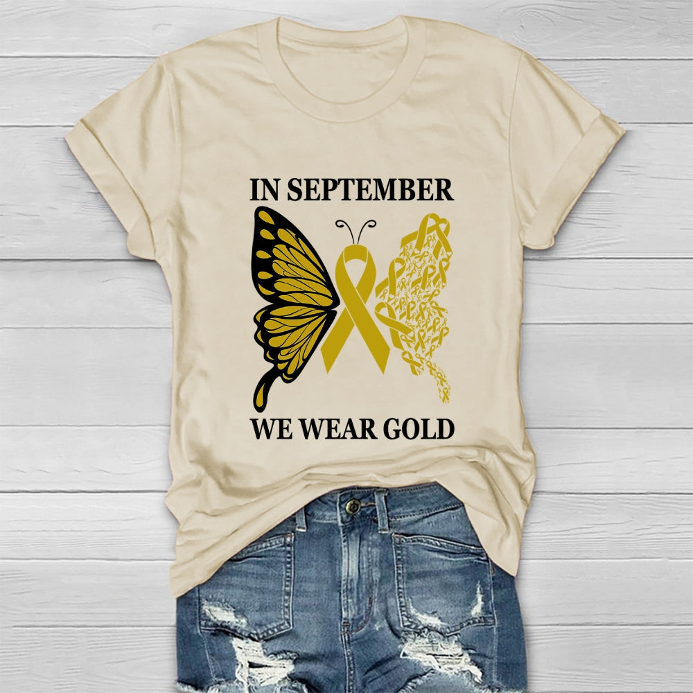 In September We Wear Gold Healthwear T-shirt