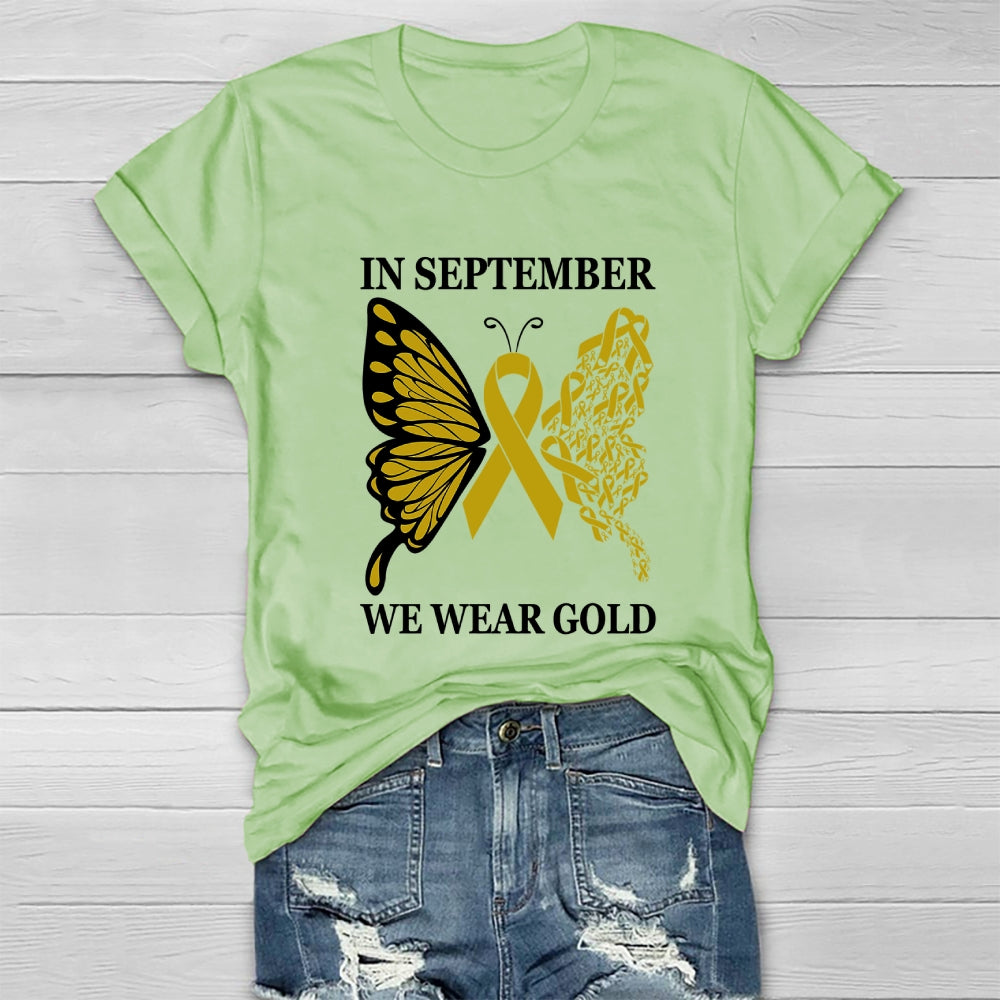 In September We Wear Gold Healthwear T-shirt