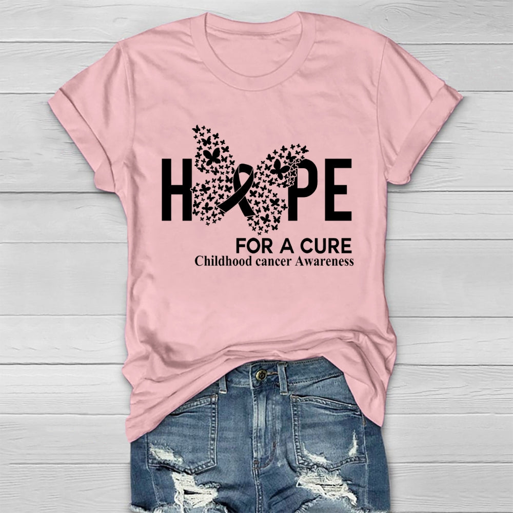 Hope For A Cure Childhood Cancer Awareness Healthwear T-shirt
