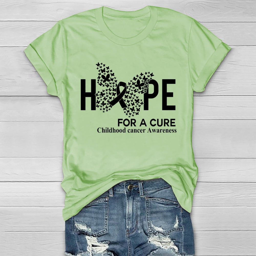Hope For A Cure Childhood Cancer Awareness Healthwear T-shirt