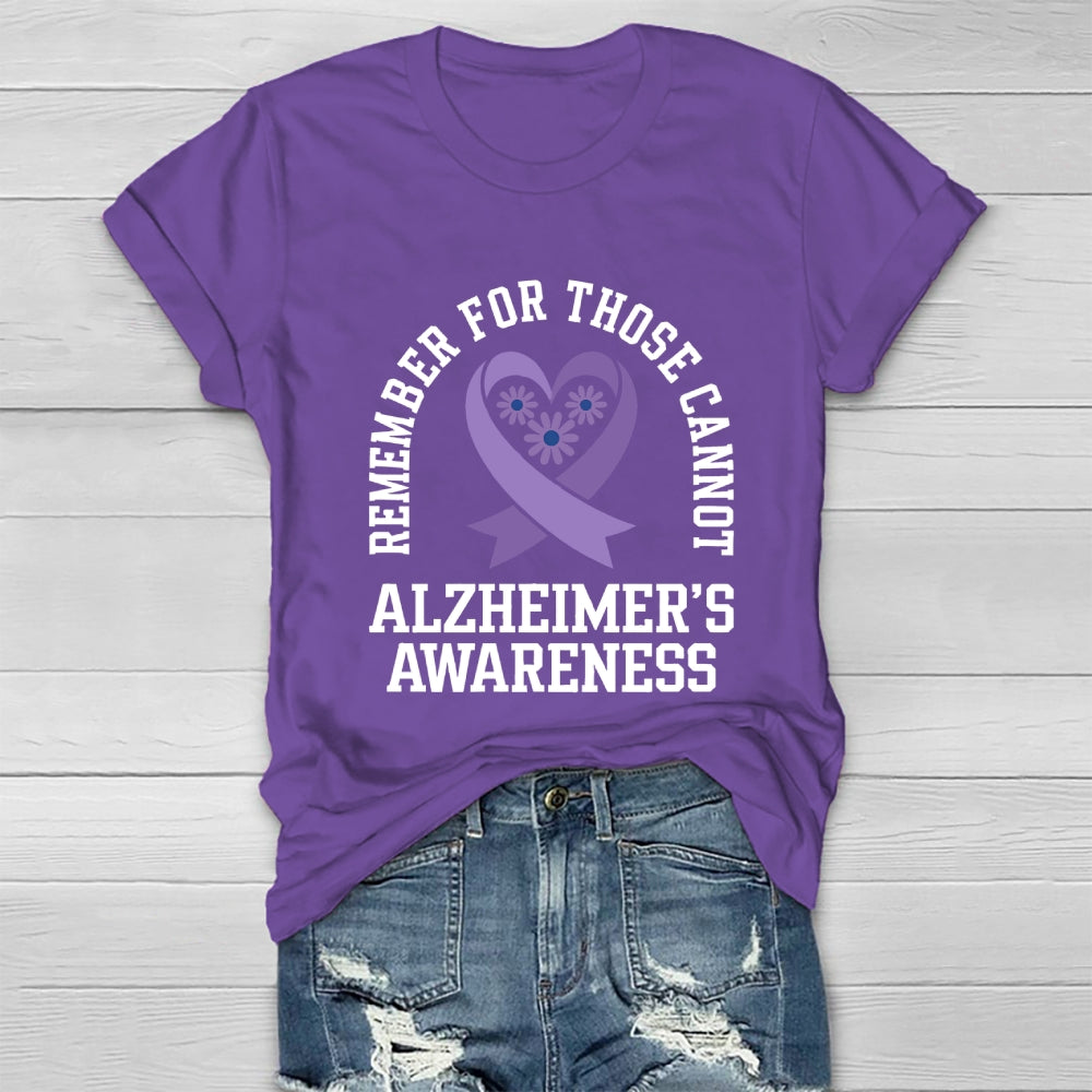 Remember For Those That Cannot Alzheimer's Awareness Healthwear T-shirt