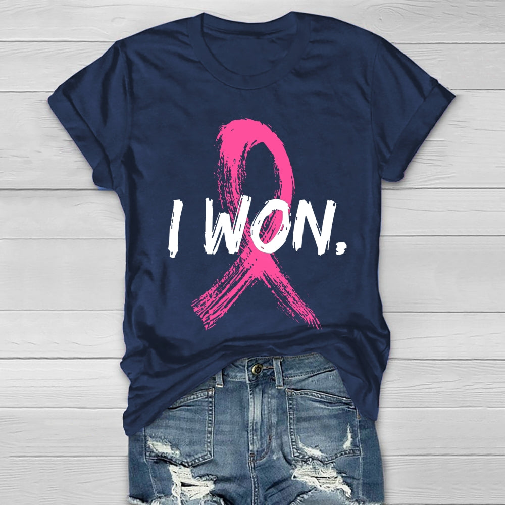 I Won Shirt Breast Cancer Awareness Healthwear T-shirt
