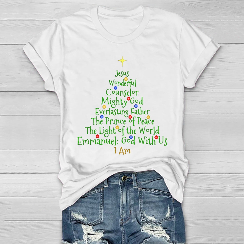 Jesus Wonderful Counselor Mighty God Everlasting Father Healthwear T-shirt