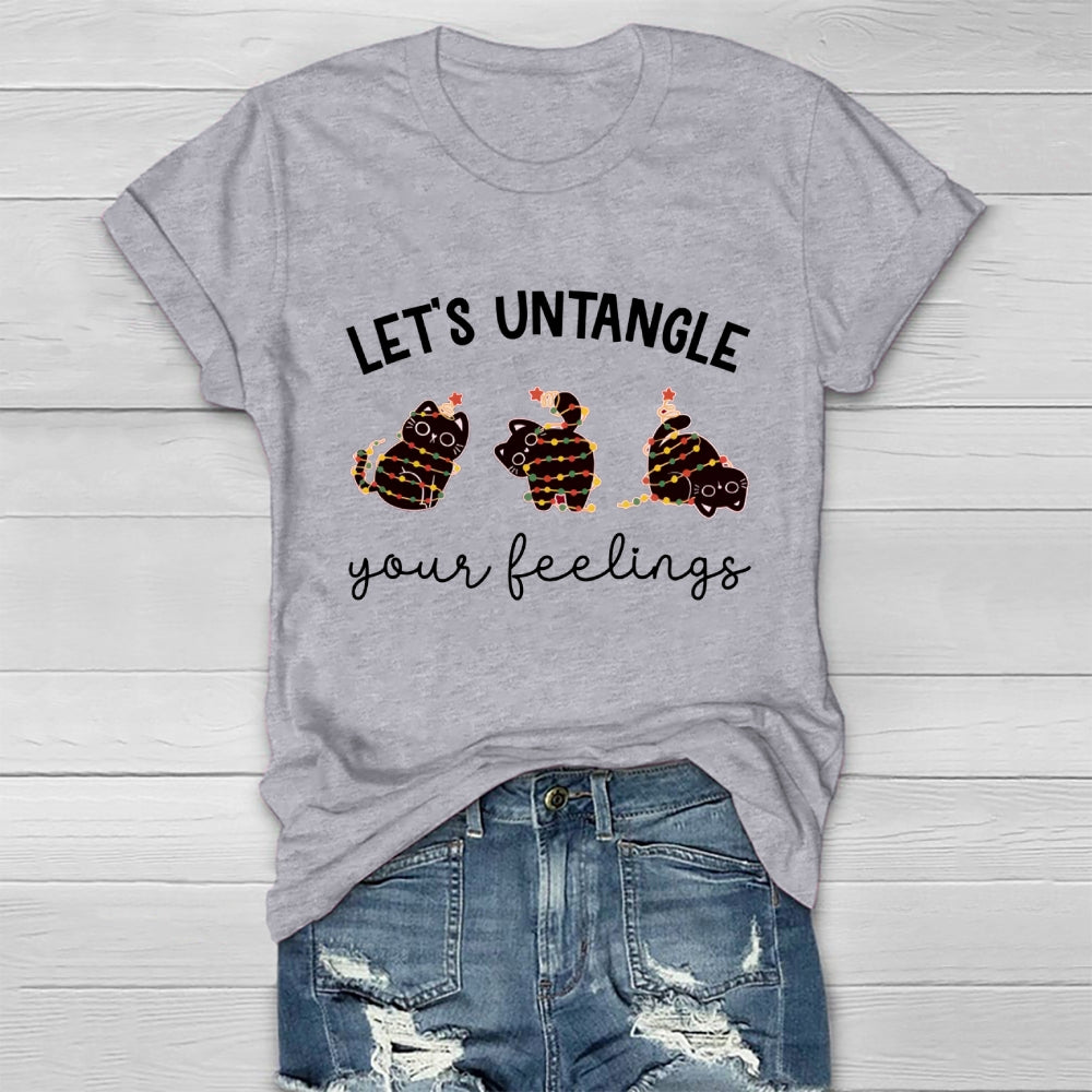 Let's Untangle Your Feelings Cat Healthwear T-shirt