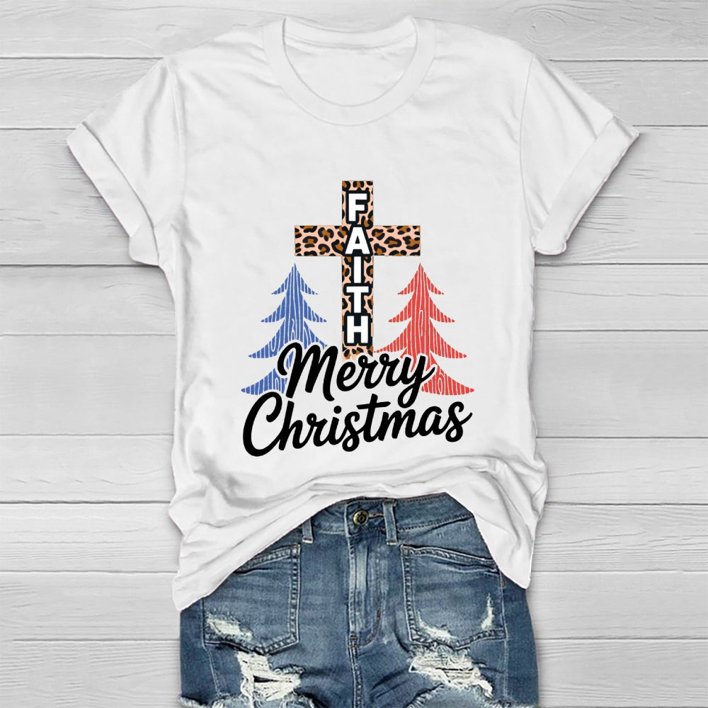 Merry Christmas Jesus Faith Healthwear T-shirt