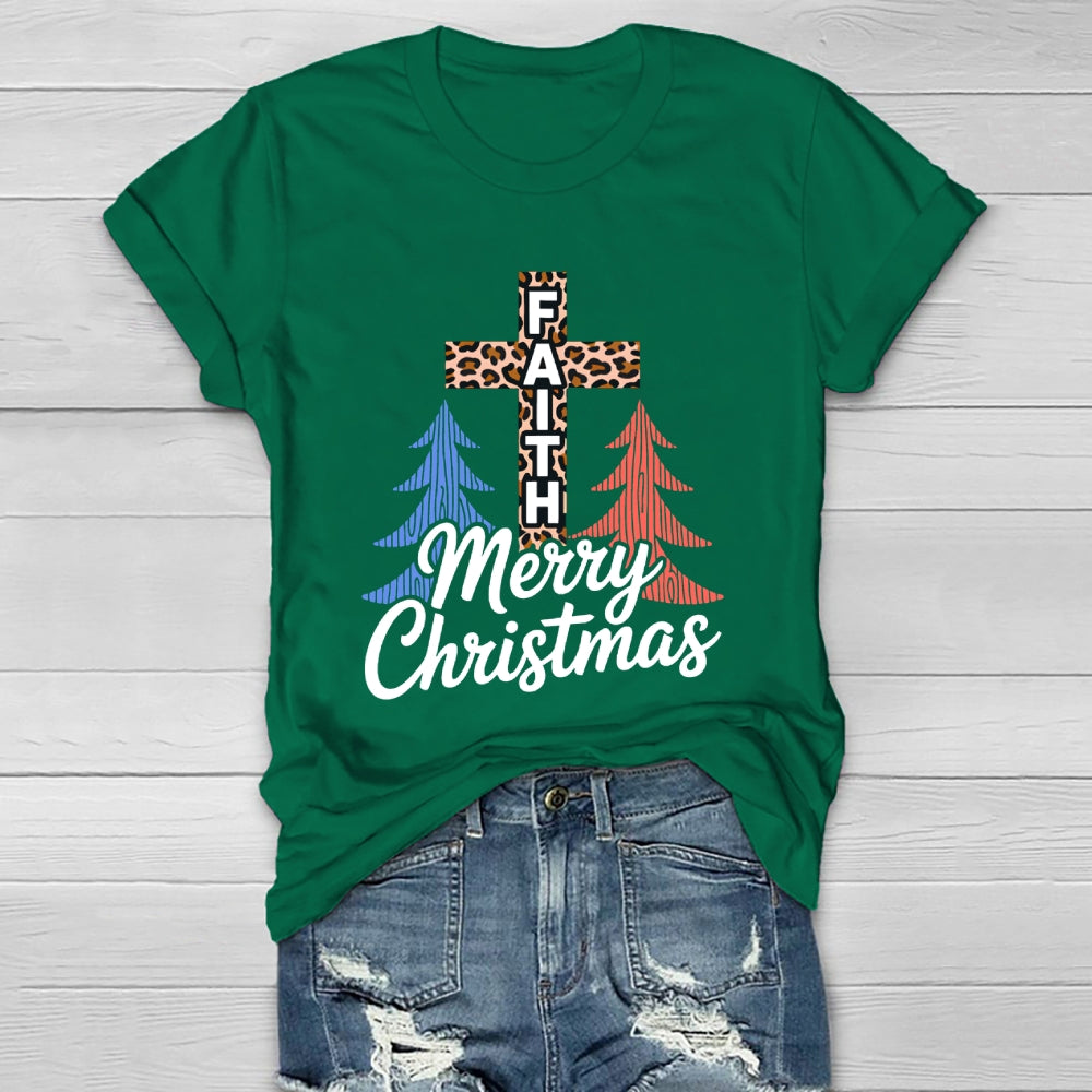 Merry Christmas Jesus Faith Healthwear T-shirt