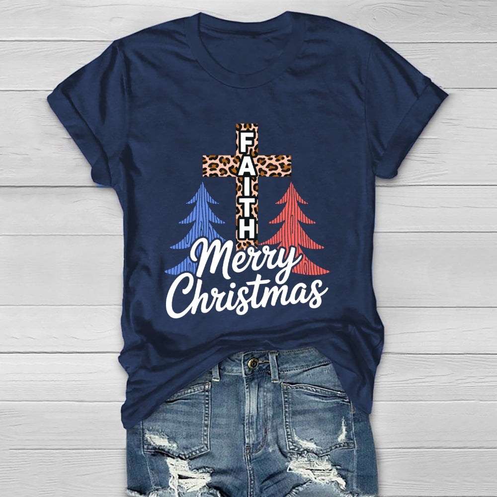 Merry Christmas Jesus Faith Healthwear T-shirt