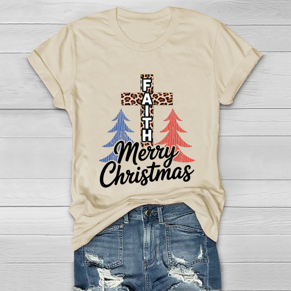 Merry Christmas Jesus Faith Healthwear T-shirt