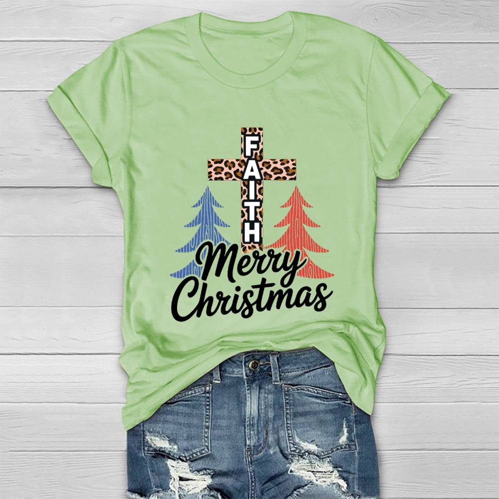 Merry Christmas Jesus Faith Healthwear T-shirt