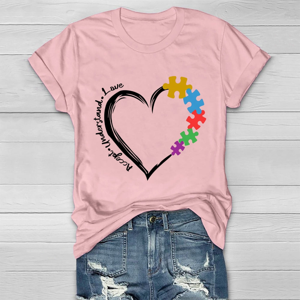 Accept Understand Love Autism Healthwear T-shirt