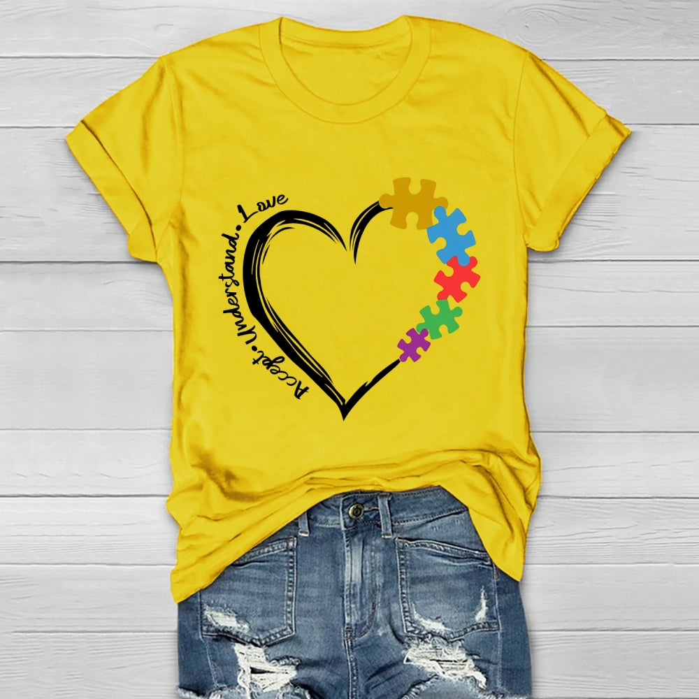 Accept Understand Love Autism Healthwear T-shirt