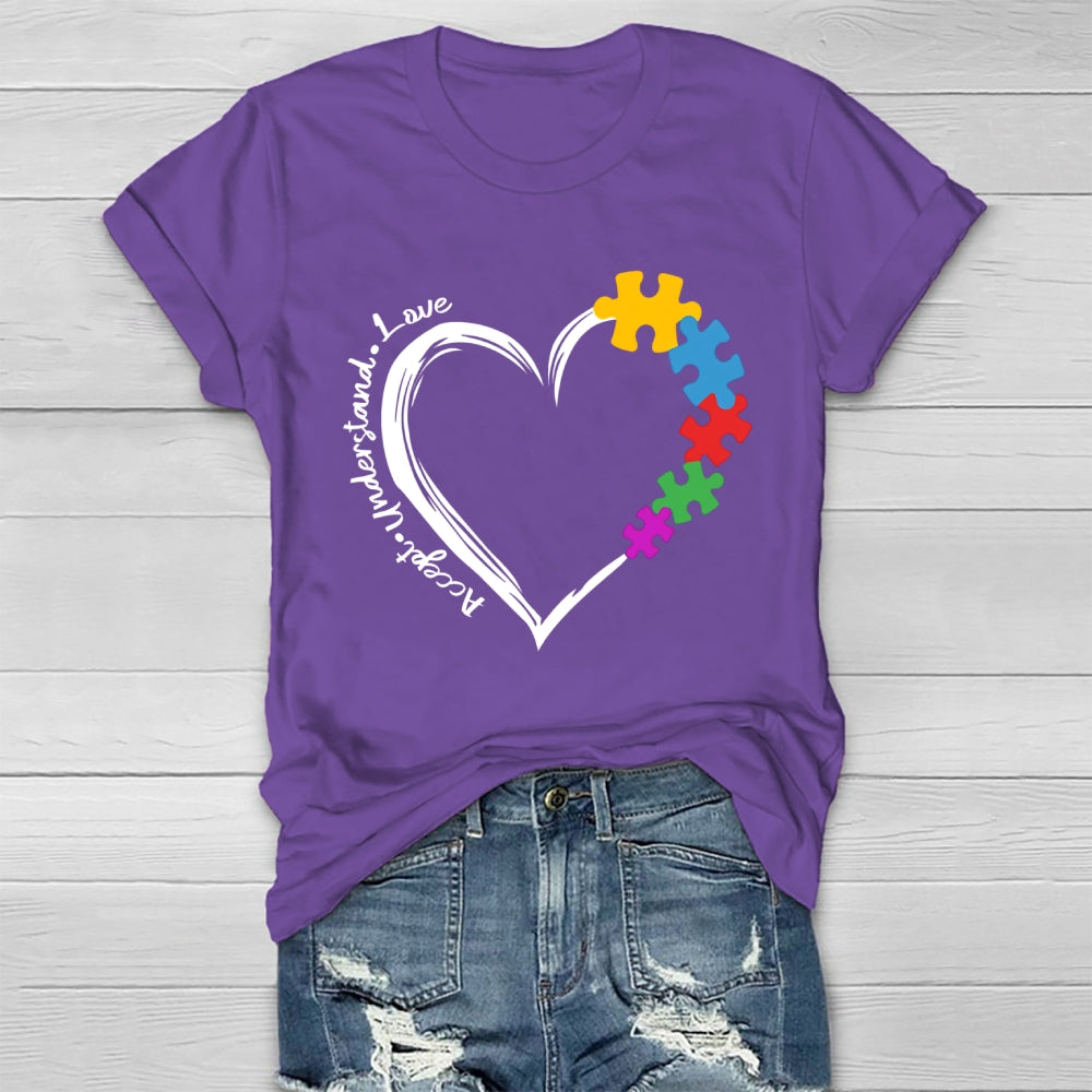 Accept Understand Love Autism Healthwear T-shirt
