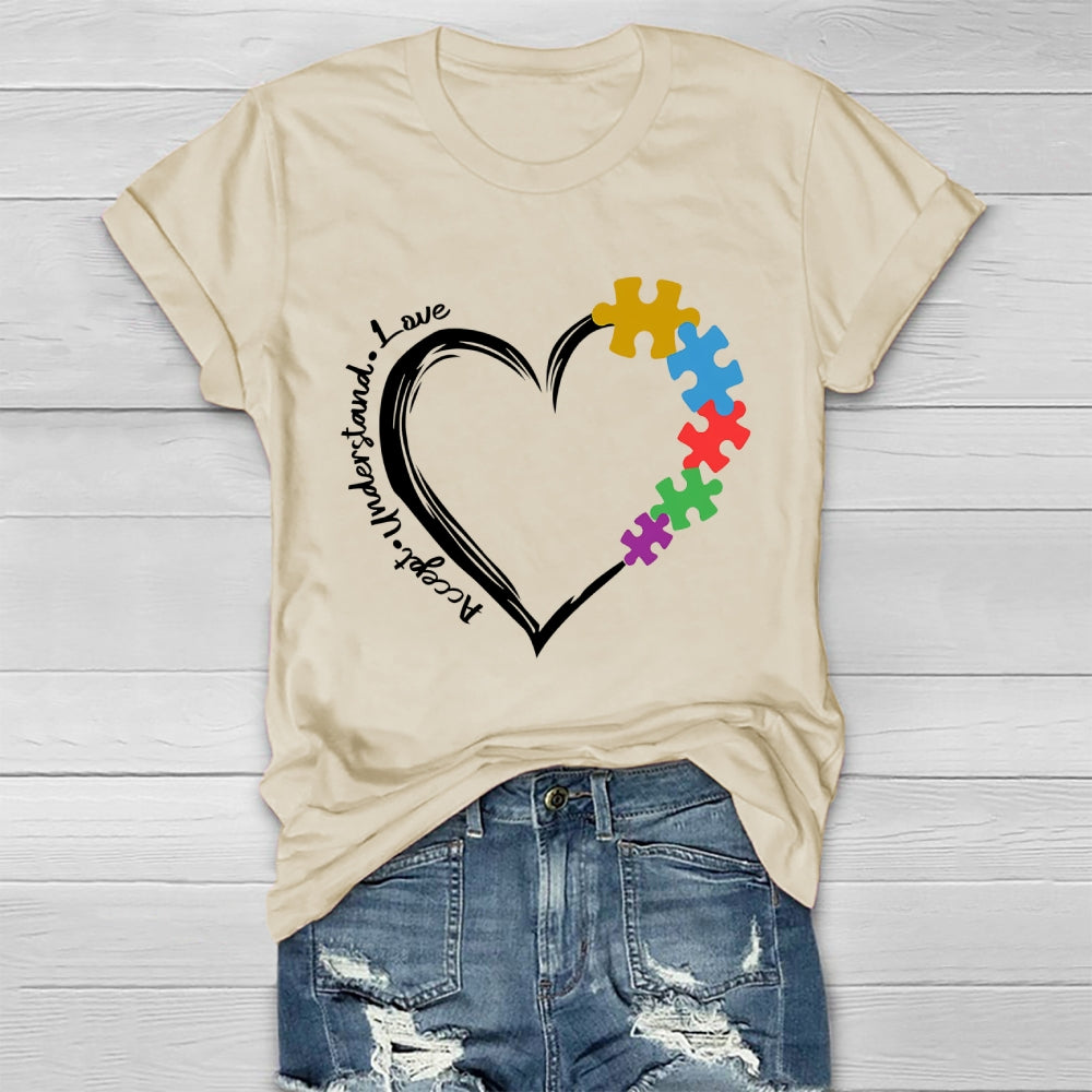 Accept Understand Love Autism Healthwear T-shirt
