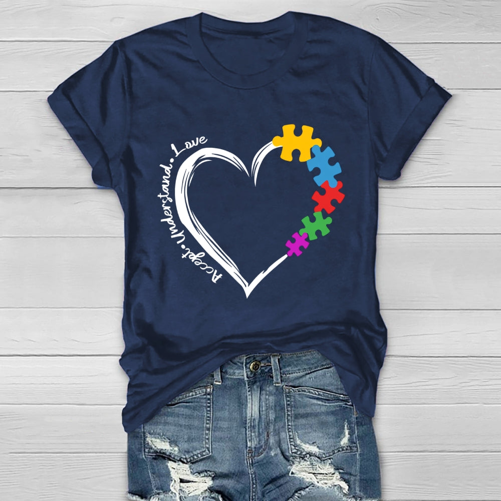 Accept Understand Love Autism Healthwear T-shirt