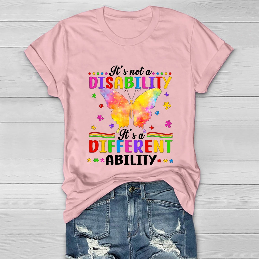Autism It’s Not A Disability It’s A Different Ability Healthwear T-shirt