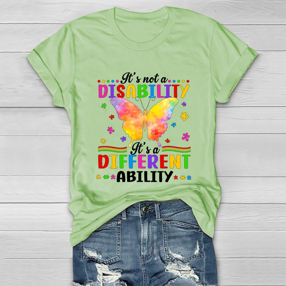 Autism It’s Not A Disability It’s A Different Ability Healthwear T-shirt