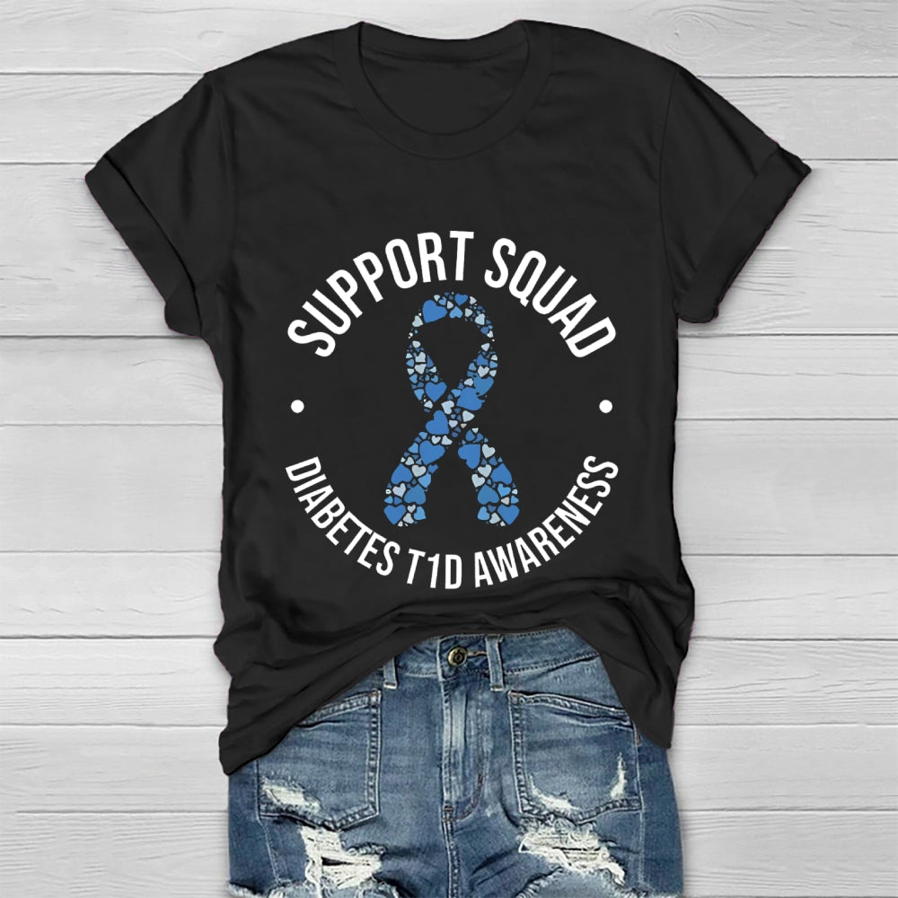 Support Squad Diabetes Awareness Healthwear T-shirt