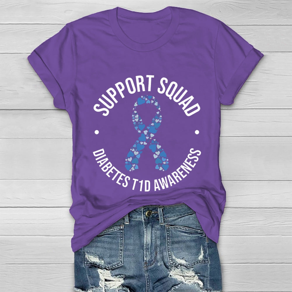Support Squad Diabetes Awareness Healthwear T-shirt