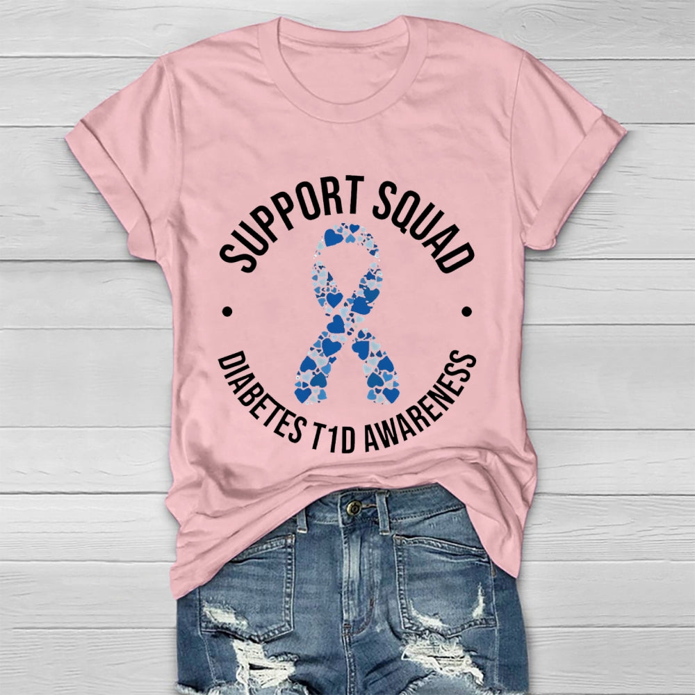 Support Squad Diabetes Awareness Healthwear T-shirt