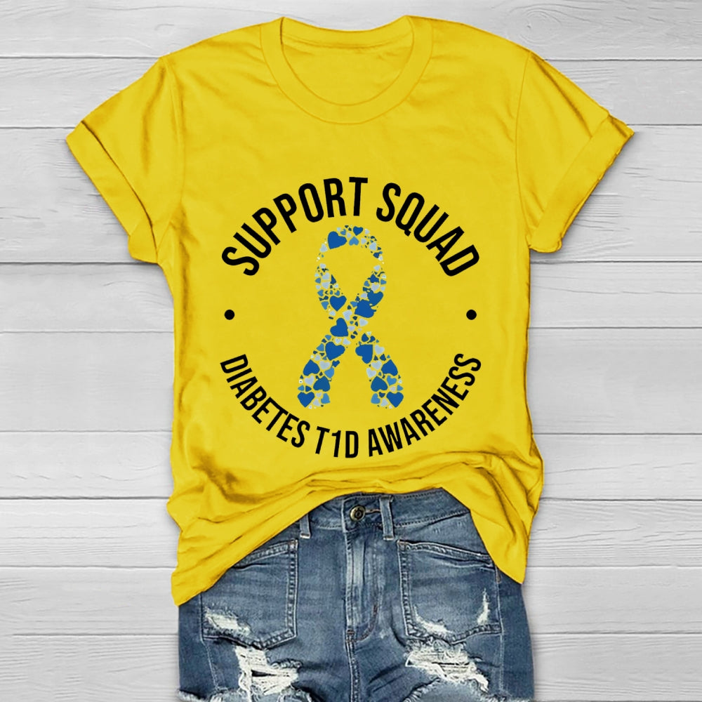 Support Squad Diabetes Awareness Healthwear T-shirt