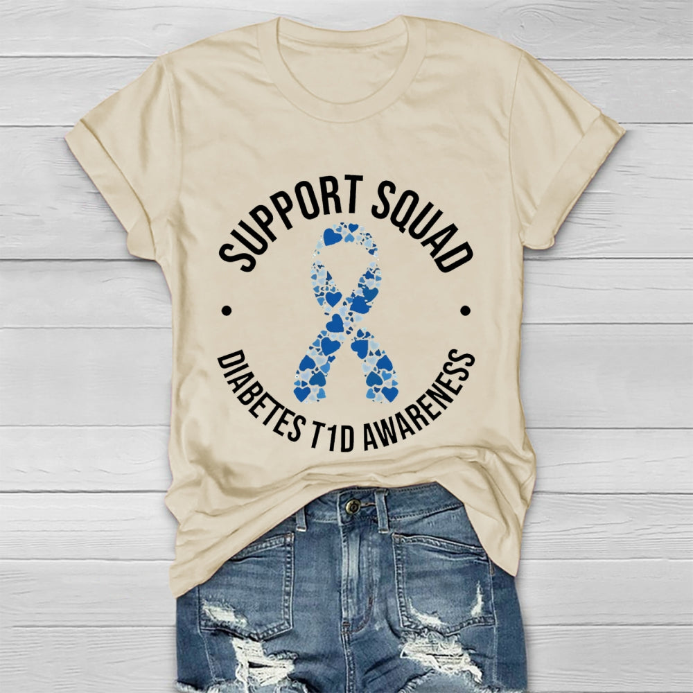 Support Squad Diabetes Awareness Healthwear T-shirt