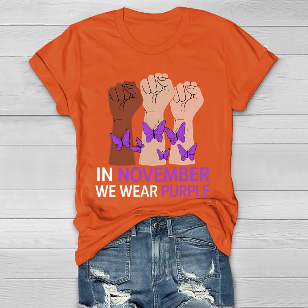 In November We Wear Purple Healthwear T-shirt