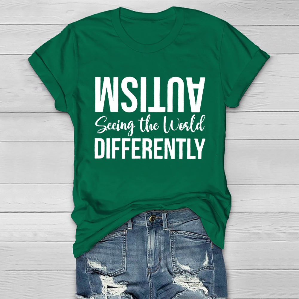 Seeing The World Differently Autism Awareness Healthwear T-shirt