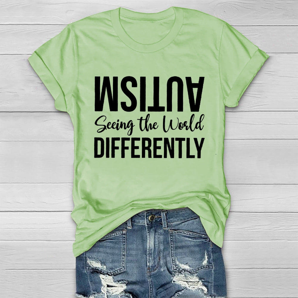 Seeing The World Differently Autism Awareness Healthwear T-shirt